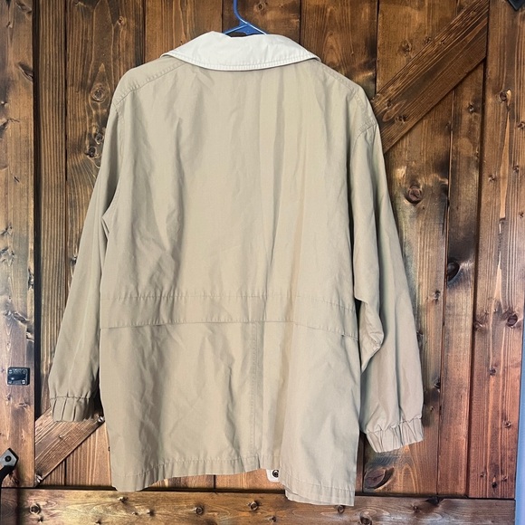 Women’s London Fog Limited Tan Lightweight Rain Jacket Petite Large - Picture 3 of 7